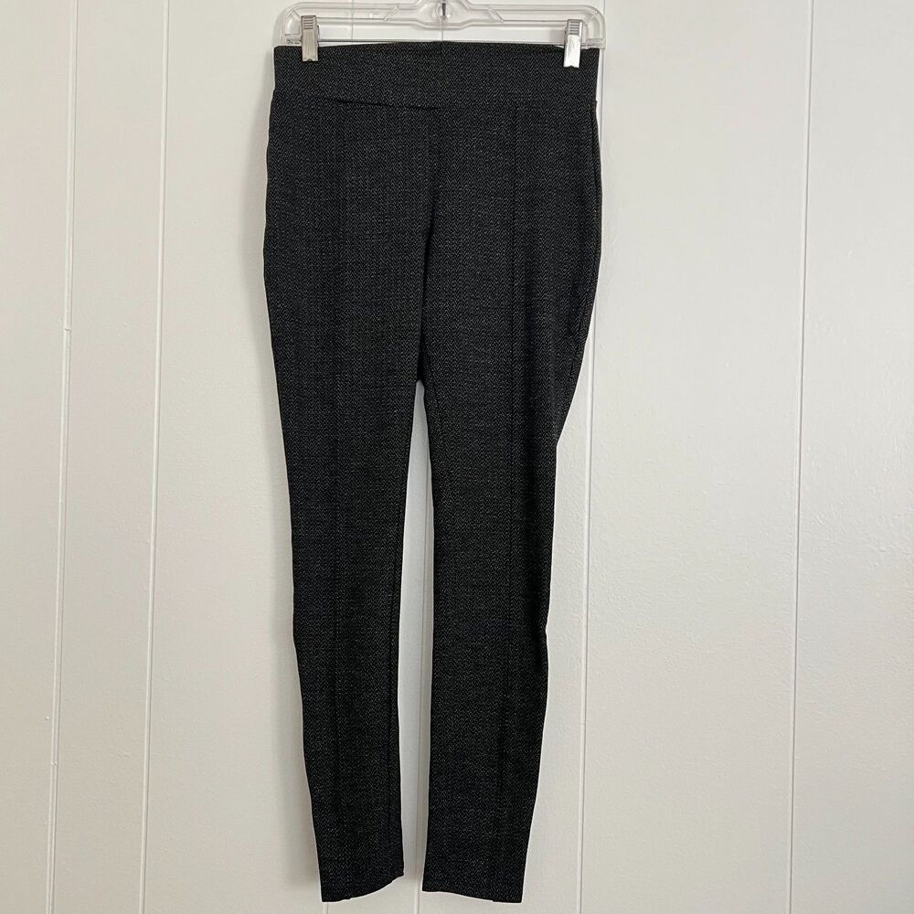 Time And Tru Gray & White Herringbone Mid-Rise Leggings Pants S/4-6 NWOT